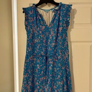 Draper James Lucinda Floral Popover Dress in Bluebell Size XS